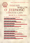 Tydzień modlitw o jedność chrześcijan