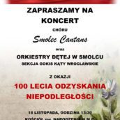 Zapraszamy na koncert pieśni patriotycznych